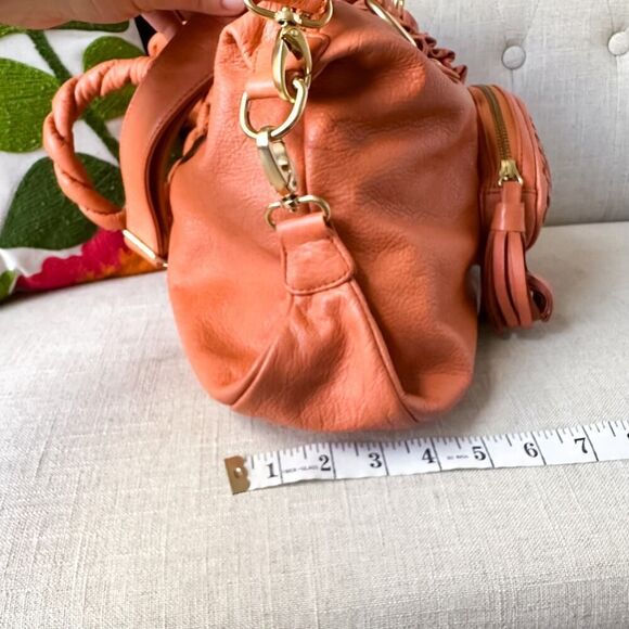 Fiore by Isabella Fiore Dusty Peach Embroidered Leather Purse - Picture 10 of 16